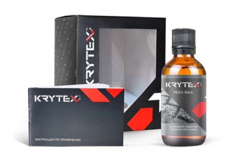 KRYTEX MEGA Black Полимерное защитное покрытие для резины, 50мл