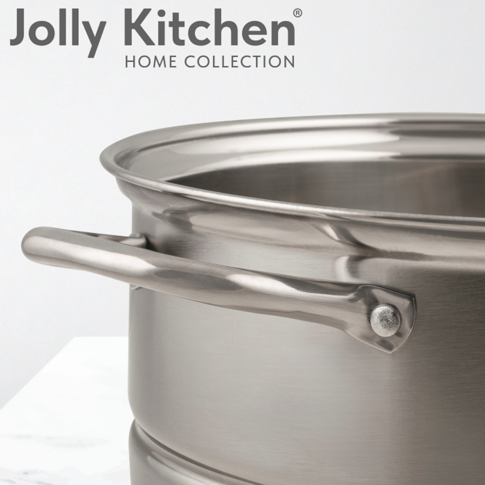 Мантоварка-пароварка Jolly Kitchen три яруса, диаметр 32 см, нержавеющая сталь
