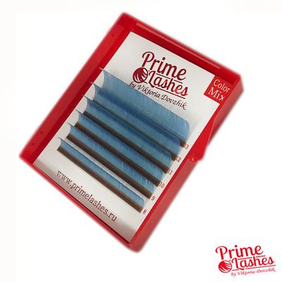 Ресницы Prime Lashes голубые, микс 6 линий