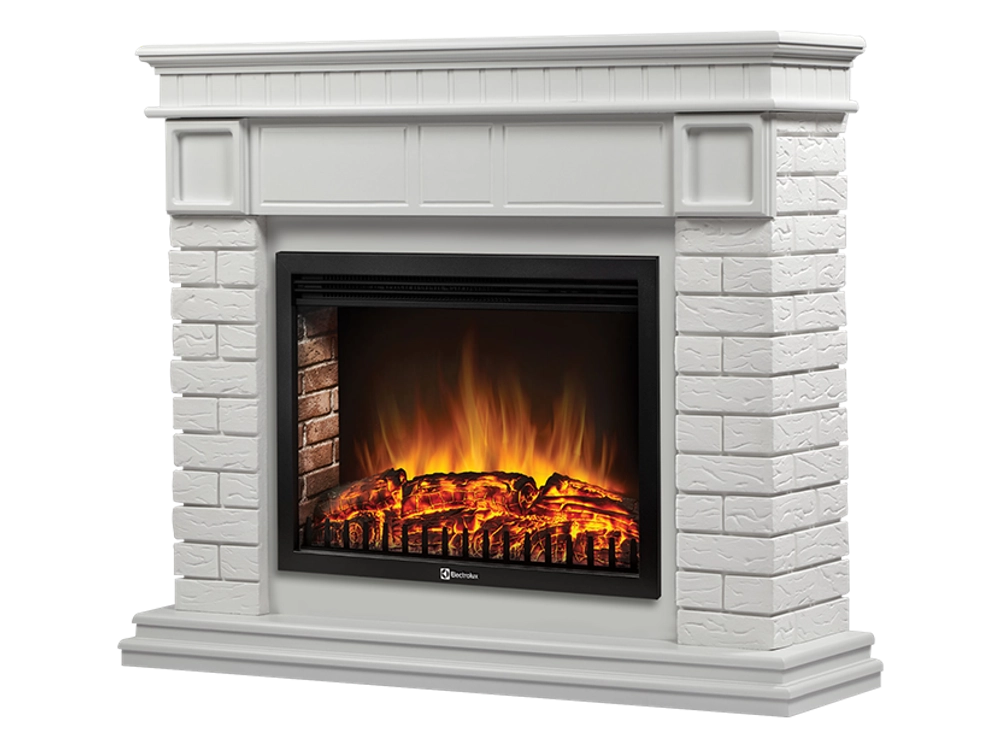 Портал Firelight Bricks 30 камень белый, белая эмаль