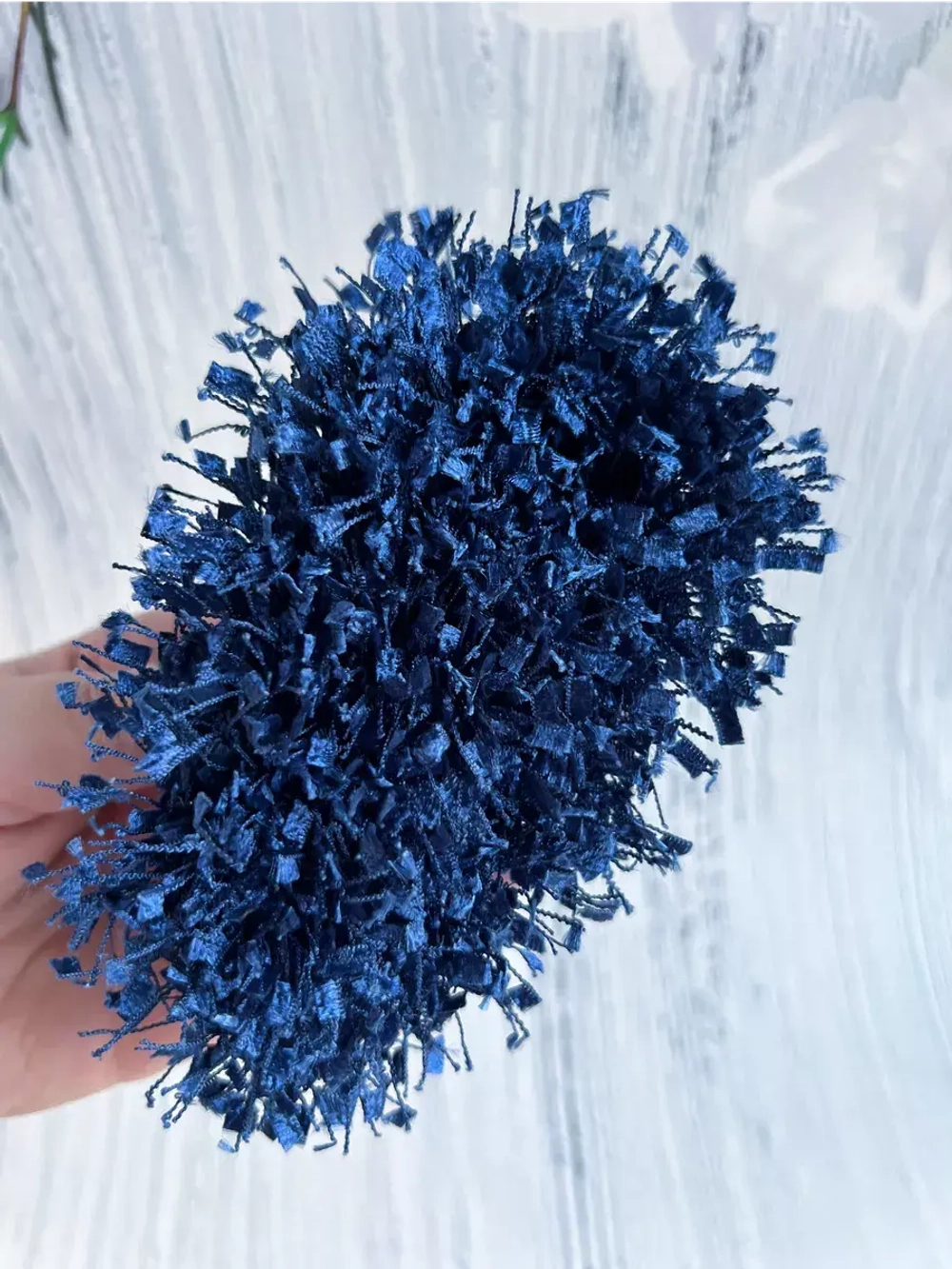 Тесьма с бахромой твидовая букле травка 35мм (1,5м в уп)