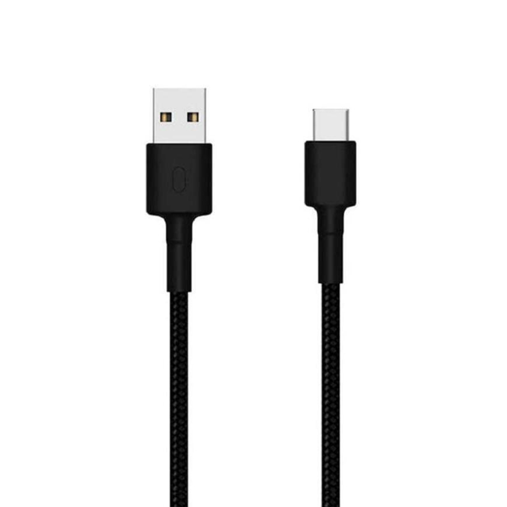 Кабель с оплёткой Xiaomi Mi USB-C — USB-A (1 м) (версия Global), Чёрный