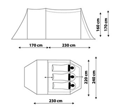 Палатка TANGA 3 (цвет woodland)