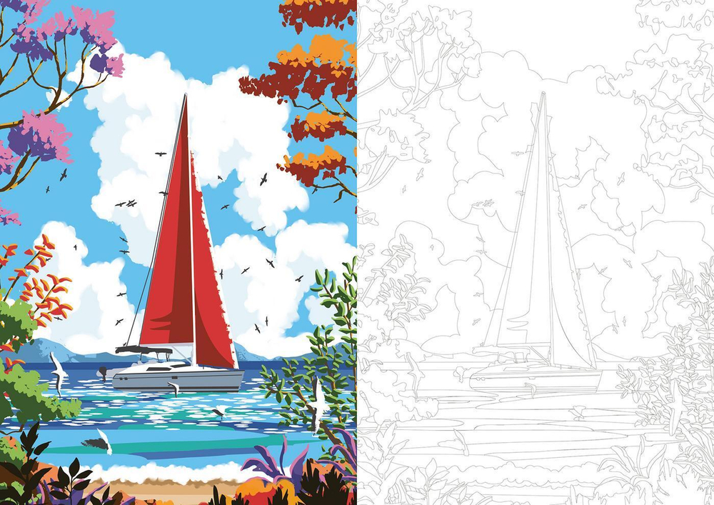Hachette  раскраска по номерам  Le monde de Chroma - Livre de coloriage
