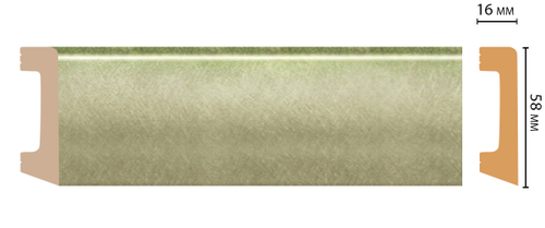 Плинтус напольный DECOMASTER D234-373 ШК/15 (58*16*2400мм)