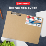 Доска-планшет формат большой (440х320 мм) А3 BRAUBERG "Eco" с двумя прижимами МДФ 3 мм (2 штуки в упаковке)