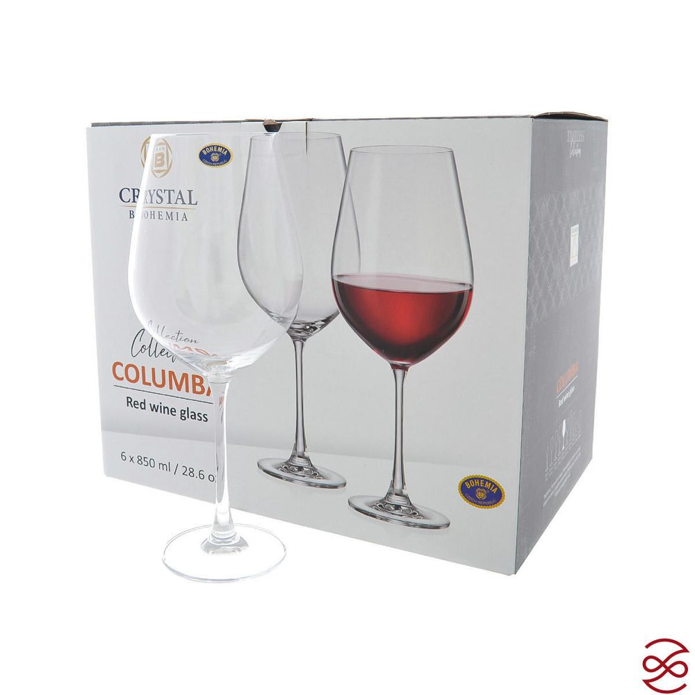 Набор бокалов для вина Crystalite Bohemia Columba 850 мл (6 шт)