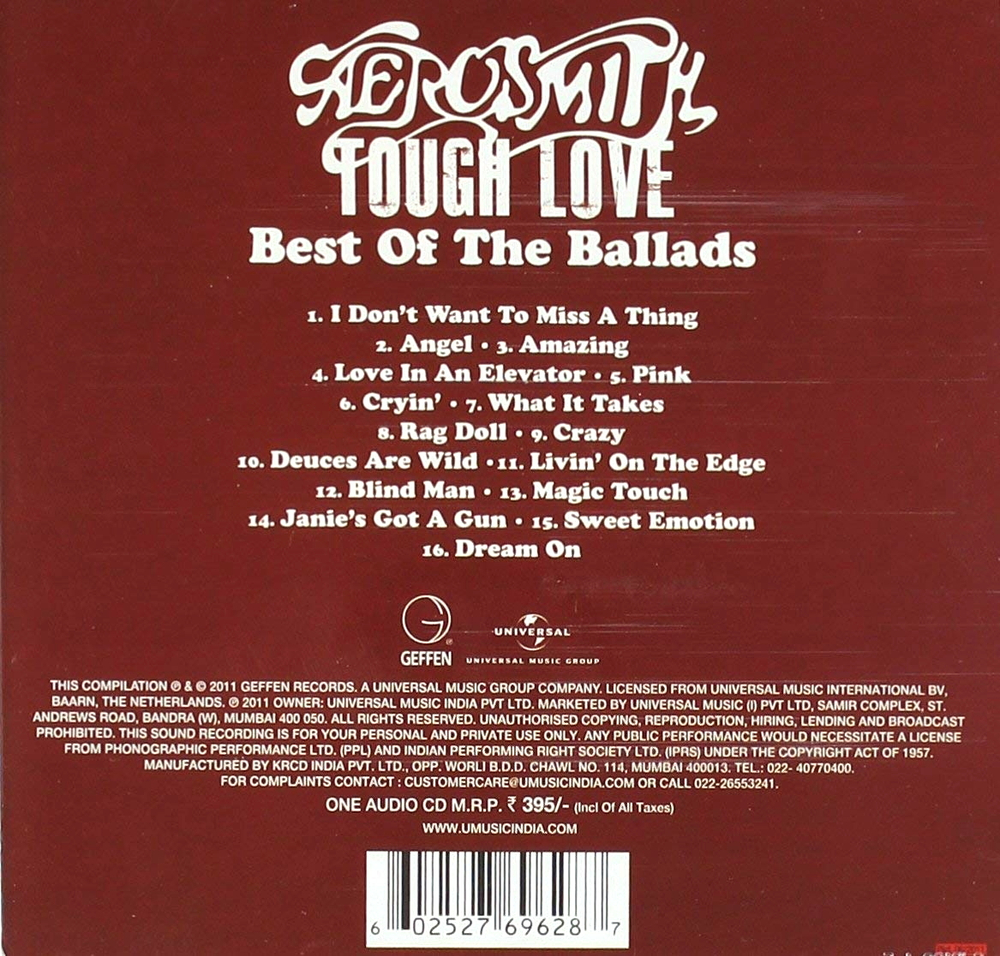 Aerosmith / Tough Love - Best Of The Ballads (CD)