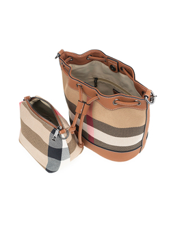 3606BROWN Сумка жен., иск.кожа + текстиль