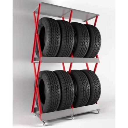Стеллаж для 2 комплектов колес УВЕЛИЧЕННЫЙ (ширина шин до 320мм)