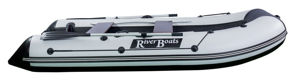Лодка пвх riverboats (ривербот) rb - 370 нднд (цвет: белый/серый)