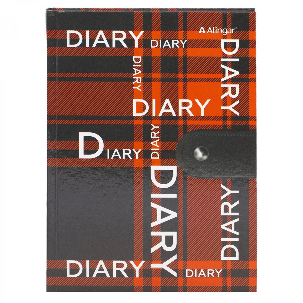 Ежедневник недатированный, А5, Alingar, 7БЦ, глянцевая ламинация, линия, 136 л, "Шотландка"