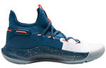 Under Armour Curry 6 Curry 6 mid-cut actual combat basketball shoes men's white and blue