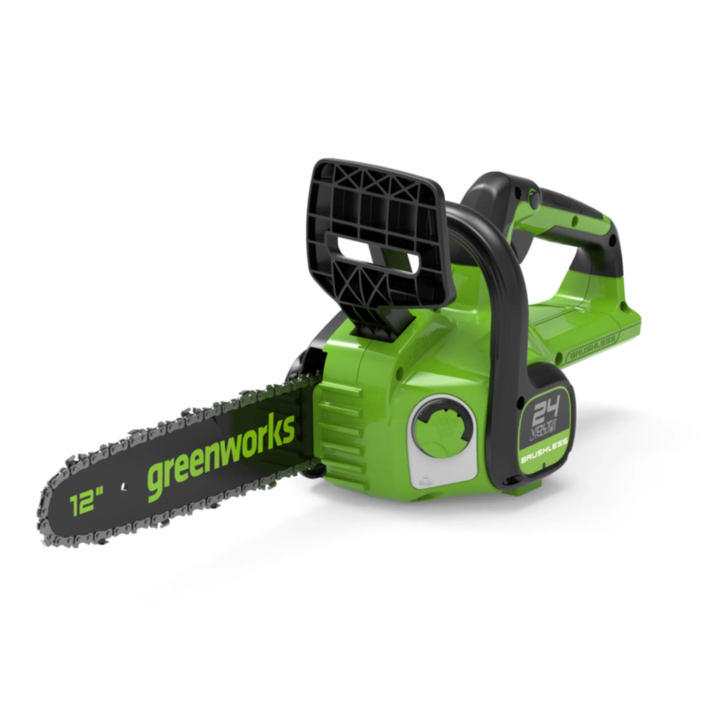 Цепная пила аккумуляторная GreenWorks GD24CS30, 24V (30 см) бесщеточная -  АКБ 4 А/Ч зарядка G24UC2 / 24V 2A