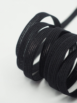 Резинка узкая бельевая черная ширина 6 мм