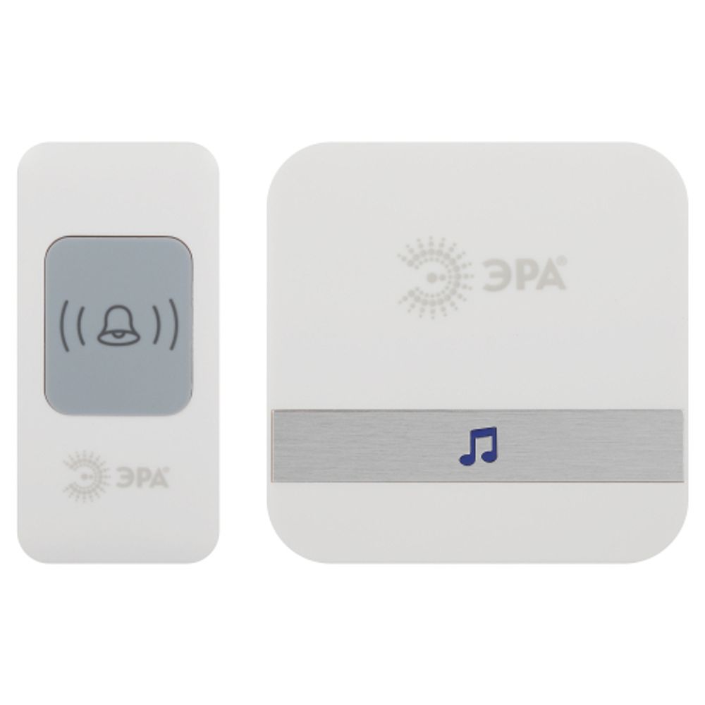Звонок дверной ЭРА C95 беспроводной, от сети, белый, 52 мелодии | Электрозвонки беспроводные