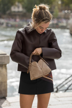 ZARA МИНИ-ШОПЕР С ДЕКОРАТИВНОЙ СТРОЧКОЙ, ПЕСОЧНЫЙ/КОРИЧНЕВЫЙ