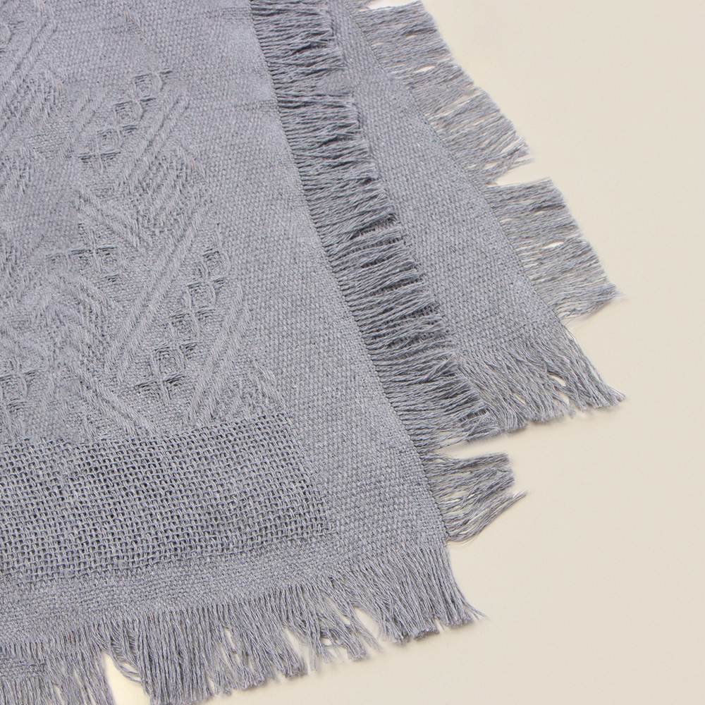 Плед, 130*180 см, цв.темно-серый, 80%хлопок, 20% п/э