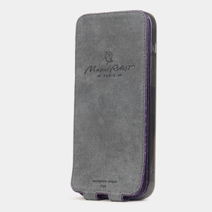 Чехол для iPhone 14 Pro Max из кожи аллигатора, фиолетового цвета