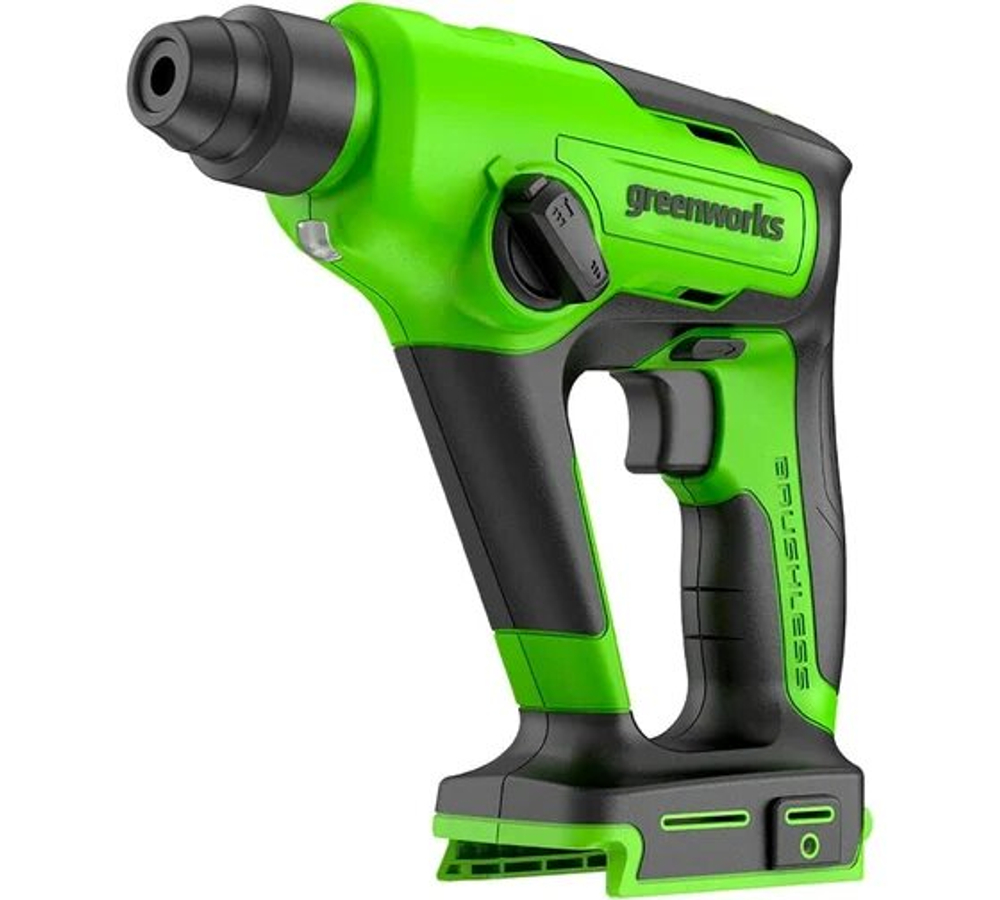 Перфоратор аккумуляторный GREENWORKS GD24SDS1 24В,SDS-plus,1.2Дж,3-режима,б/щ,без АКБ и ЗУ (3803107)