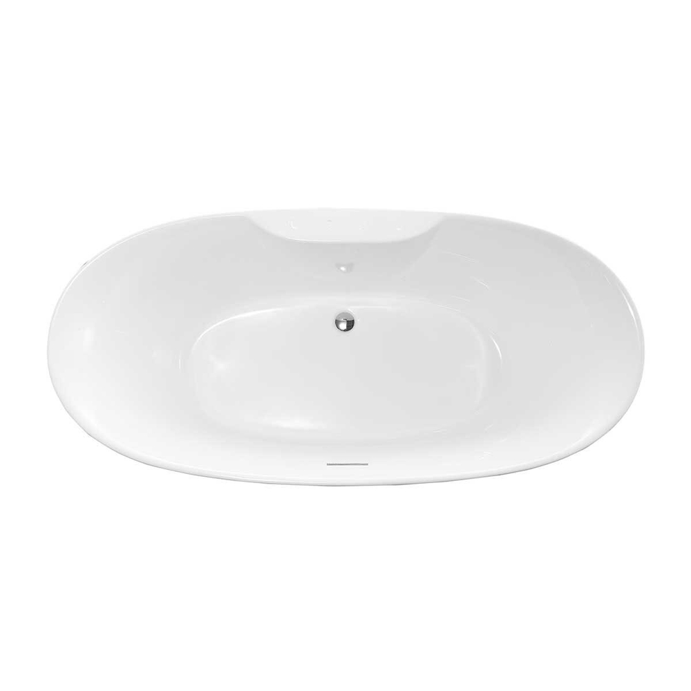 Ванна акриловая Vincea VBT-405B-1700, 1700*800*580, цвет белый, щелевой перелив, слив хром