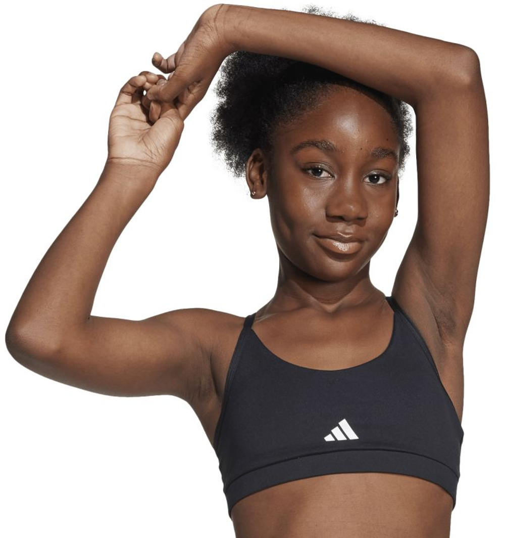 Теннисный бюстгальтер dziewczecy Adidas Girls Training Essentials Medium Support - black/white