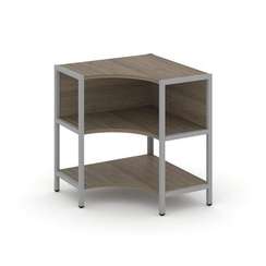 Shelf System Односекционный угловой стеллаж двухярусный SN.STMU-211 Вяз Благородный/Металл Серый 810