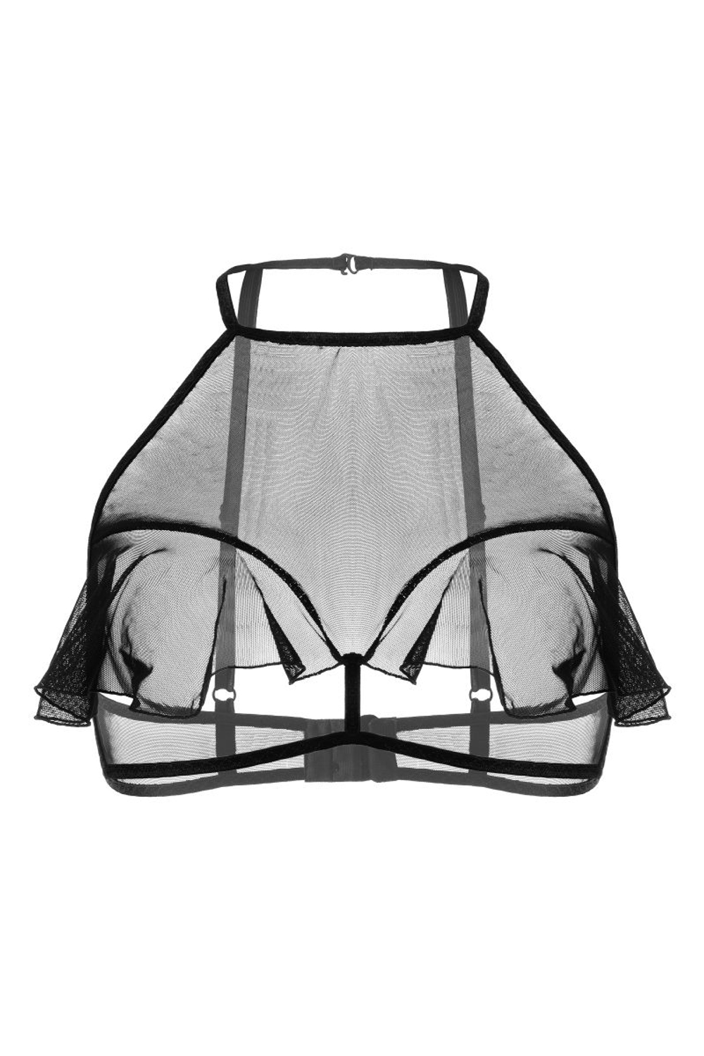 Эротический бралетт Karen с открытой грудью (Размер: 50-52) (Цвет: черный)