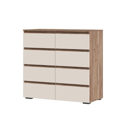 Хелен КМ 04 Комод 8 ящиков Дуб крафт табачный / Кашемир
