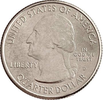 25 центов (1/4 доллара, квотер) 2012 США «Национальный парк Акадия» (D) (13-й парк)