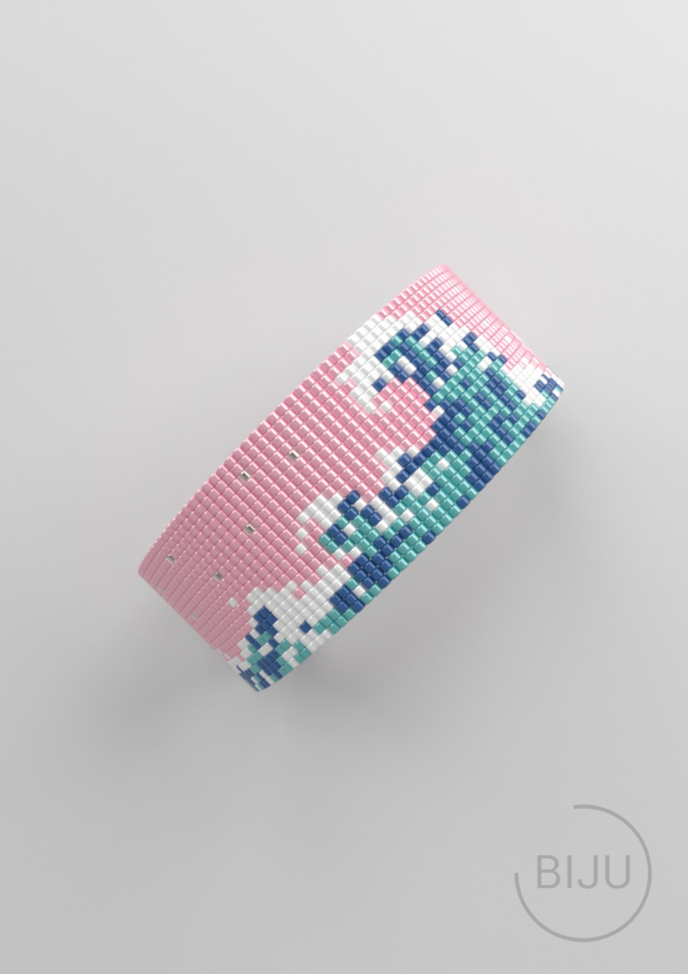 Схема LOOM, Схема браслета на станке, узор из Miyuki Delica 11/0, файл PDF, №384L
