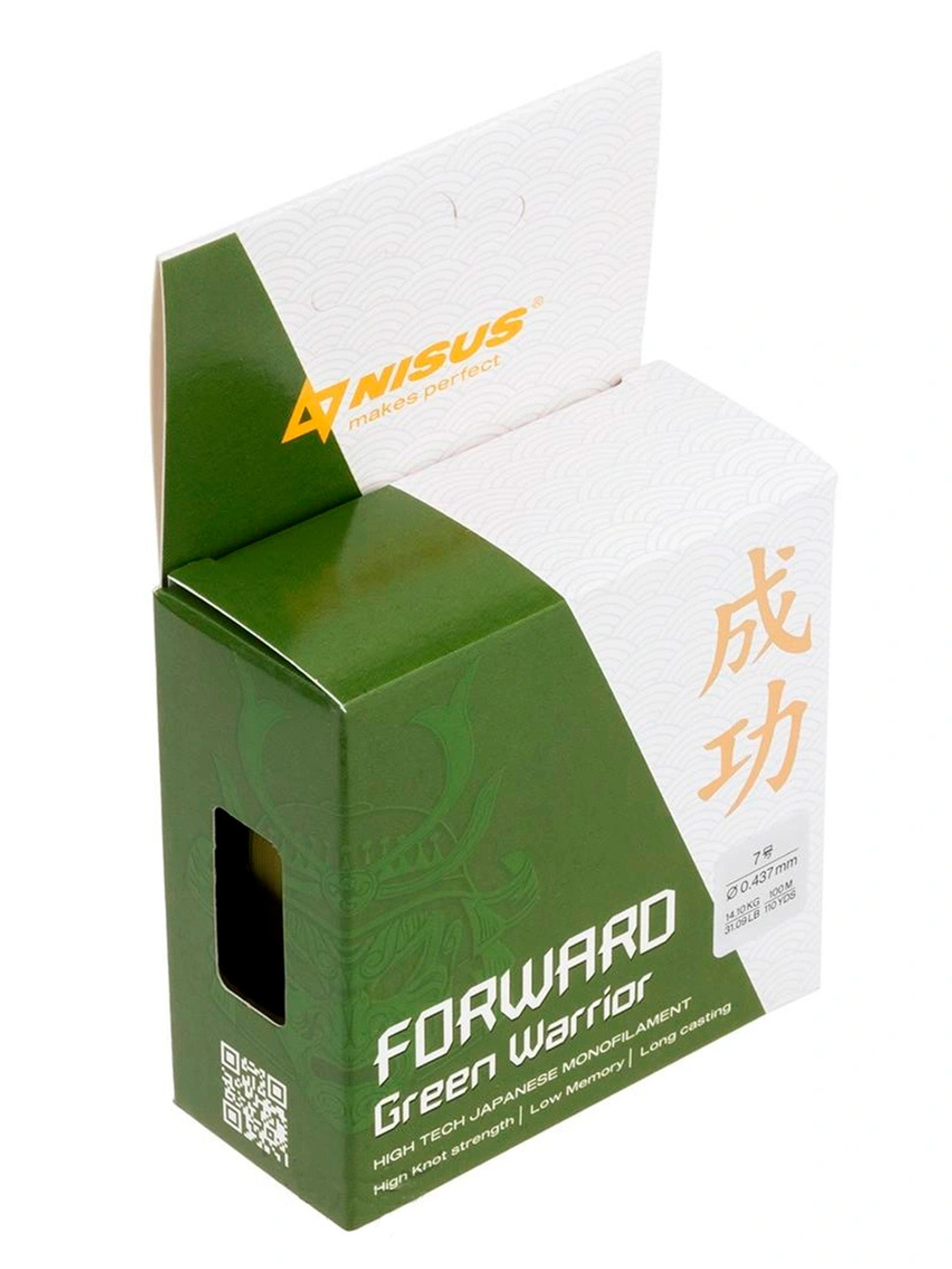 Леска для рыбалки Nisus FORWARD Green Warrior Nylon 0,309mm/100m (N-FGW-0309-100)