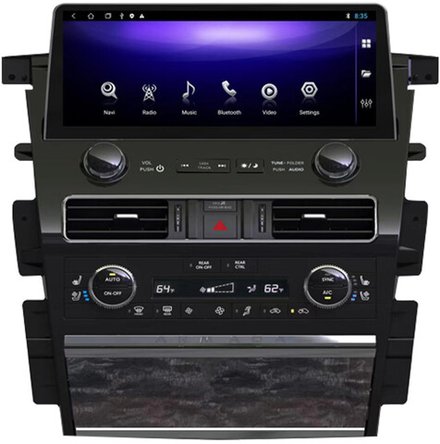 Магнитола Nissan Patrol Y62 2010-2019 - Parafar PF800L12 монитор 12.3" (в стиле "Лексус"), Android 12, 6+128Гб, CarPlay, SIM-слот