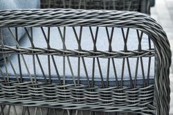 "Цесена" обеденная группа плетеная из искусственного ротанга, цвет графит