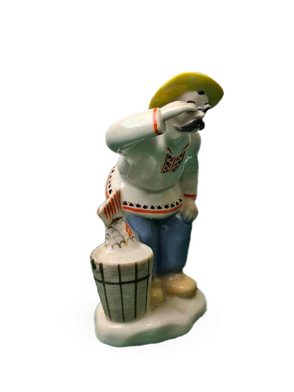 &&& Фарфоровая статуэтка "Рыбак летом" (Полонне ЗХК)