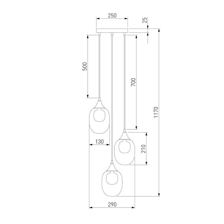 Подвесная люстра Eurosvet Spritz 70216/3 латунь