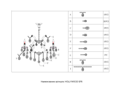 Люстра Crystal Lux HOLLYWOOD SP6 CHROME