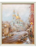 Картина маслом Москва. Богоявленский собор Рыбаков