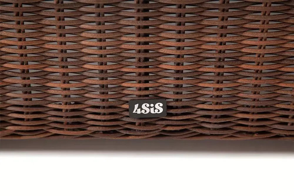 "Лунго" журнальный столик плетеный, цвет коричневый