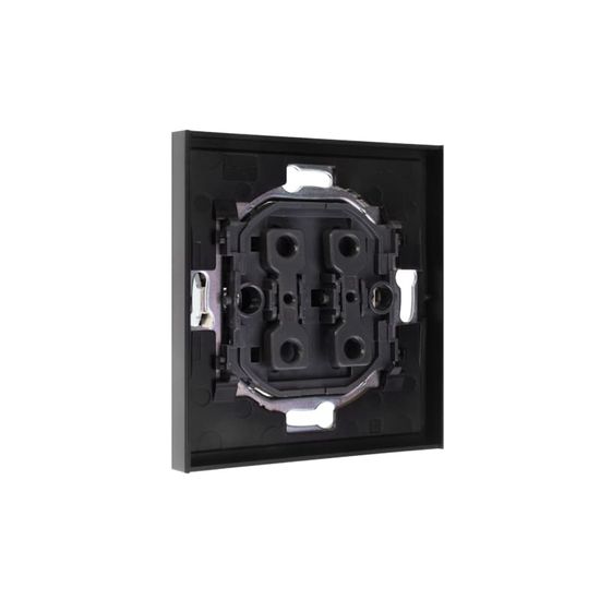 Выключатель STRONG 2 кл 10А с/у антрацит KRANZ