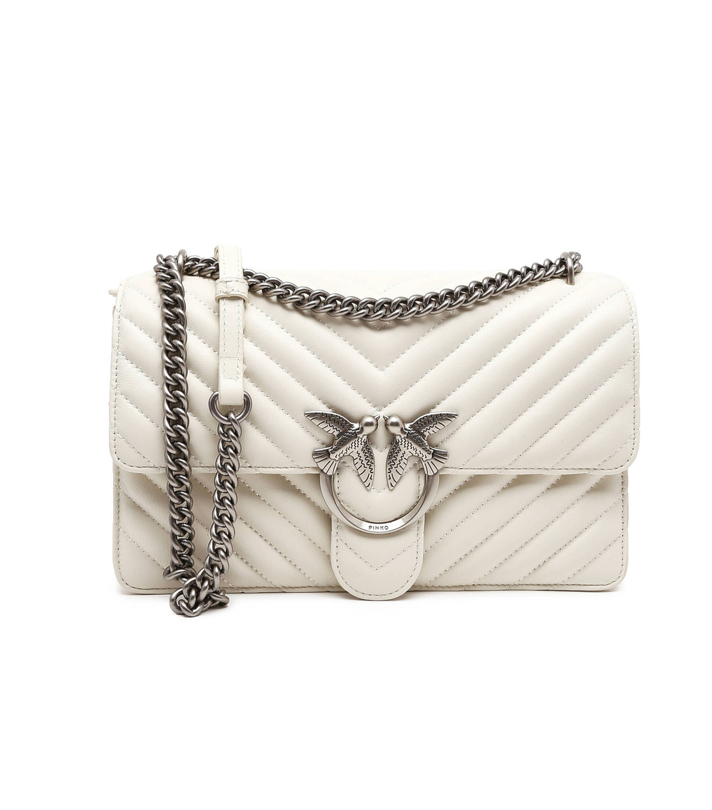 кожаная сумка через плечо love one Pinko - кремовый(100941 A0GK)