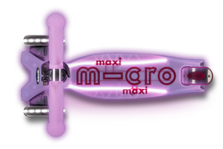 Самокат Maxi Micro Deluxe Glow Plus (светящийся) LED яркий сиреневый