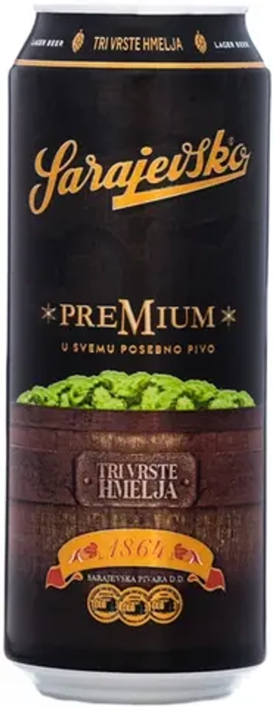 Пиво Сараевское Премиум / Sarajevsko Premium 0.5 - банка