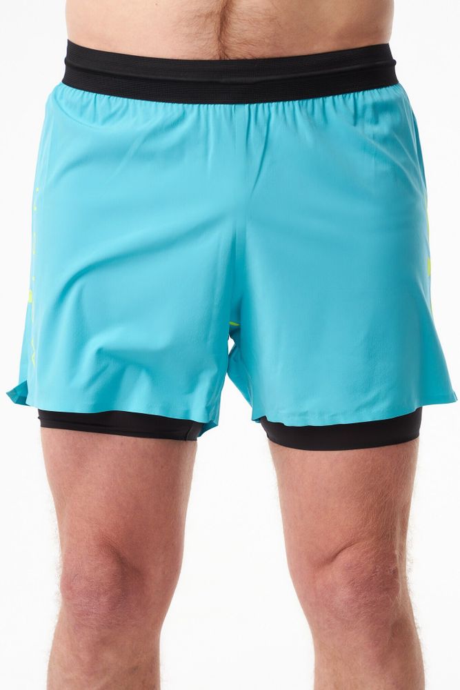ШОРТЫ МУЖСКИЕ SPEED AERO 5 ELEVATE 2IN1 SHORT | SKYBLUE YELLOW