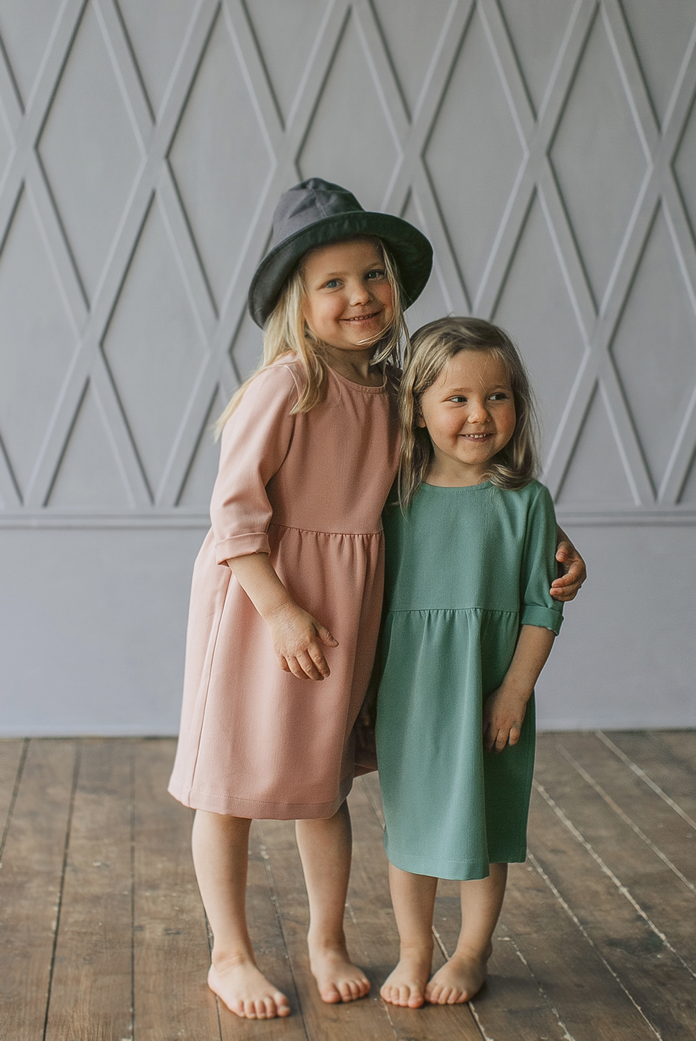 Платье  family look детское - мятное