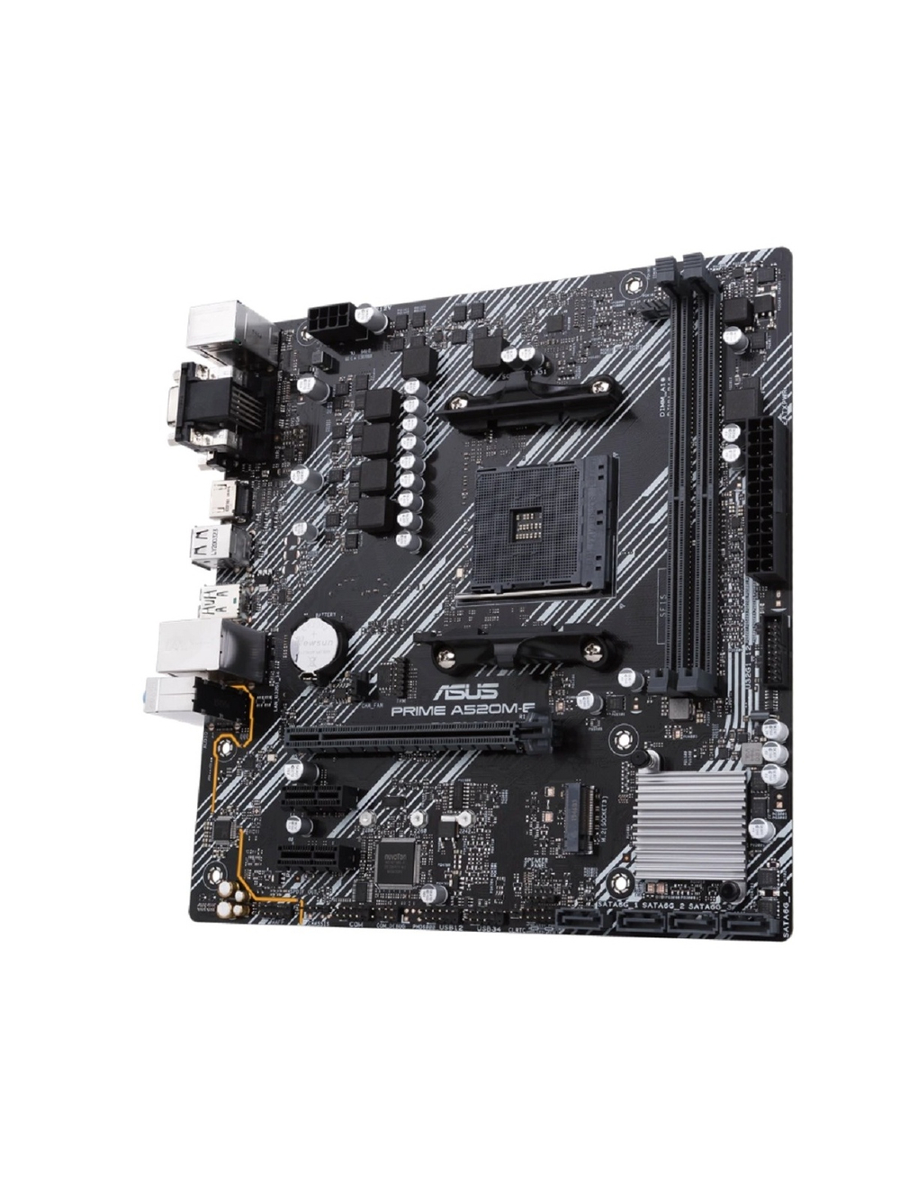 ASUS PRIME A520M-E/CSM (Socket AM4, mATX, 2xDDR4(64GB), VGA/DVI/HDMI, 1xPCIe3.0x16, 1xLAN, 4xSATA 6Gb/s, 1 x USB 3.2 Gen 2, 2 x USB 2.0, 4 x USB 3.2, 1xPS/2)