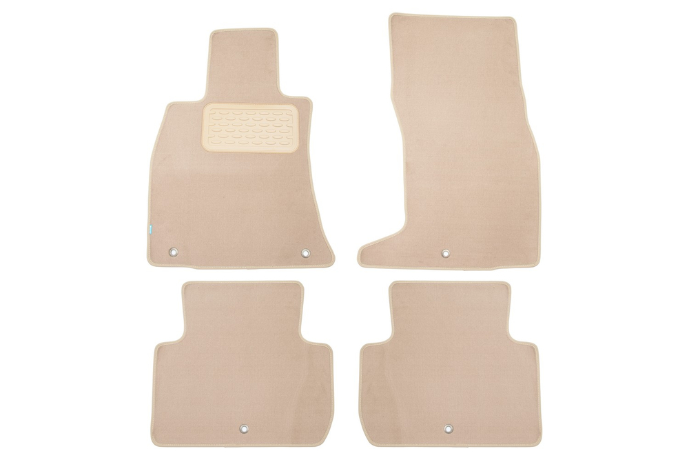 Коврики в салон для KIA Stinger 2020-, лифтбек, 4 шт. (текстиль, бежевые) KLEVER0402507122112KH