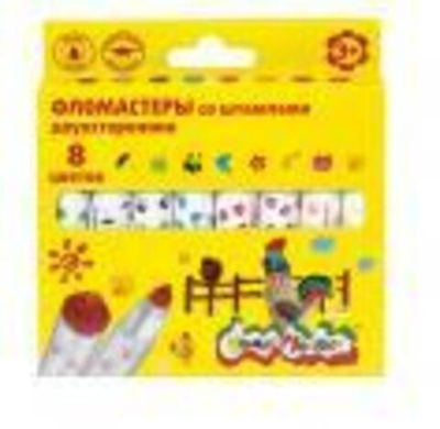 Фломастеры 8 цв. со штампами (Каляка-Маляка)