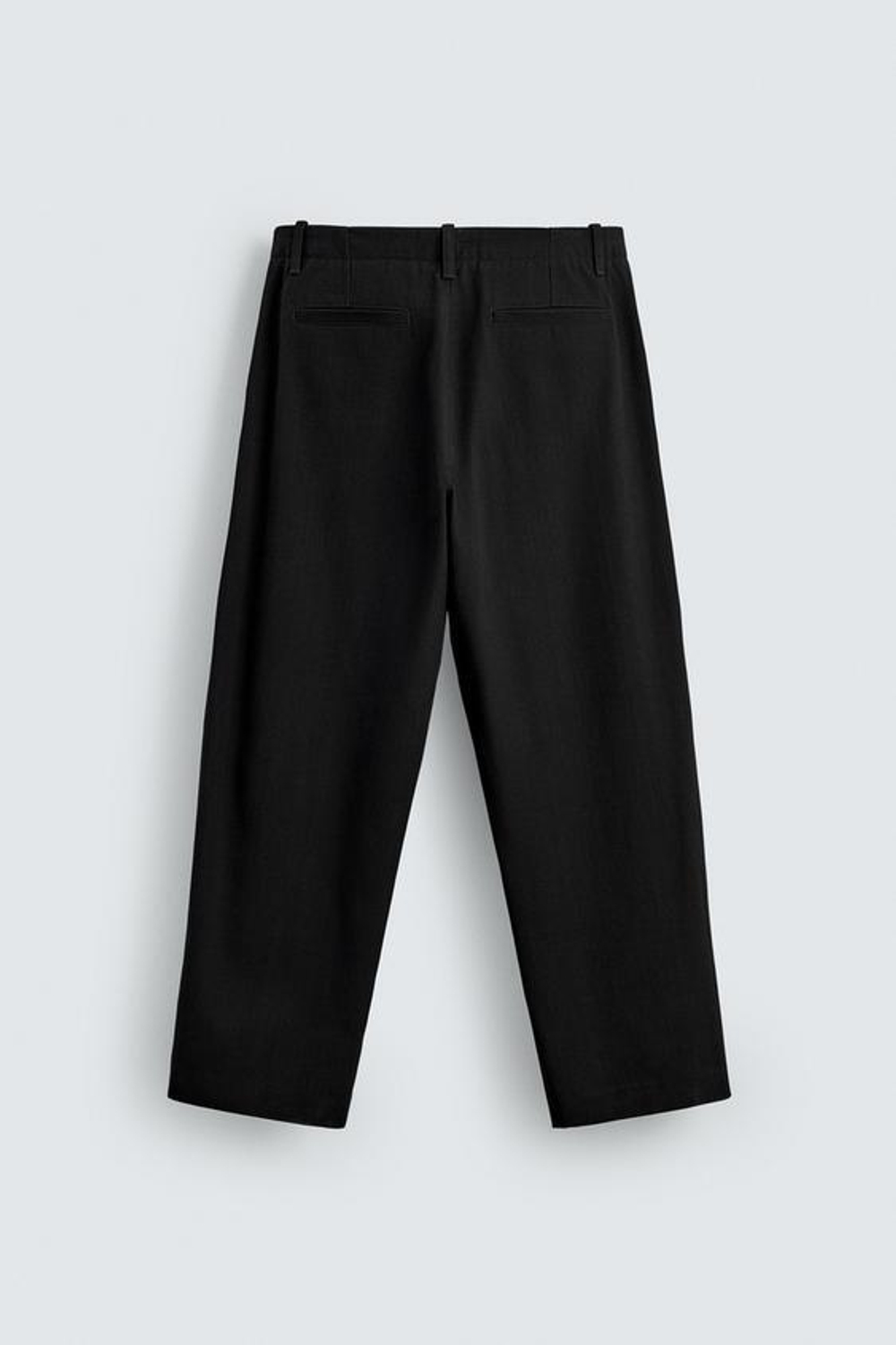 ZARA БРЮКИ-БАНАНЫ ИЗ ЛИОЦЕЛЛА И ХЛОПКА, ЧЕРНЫЙ