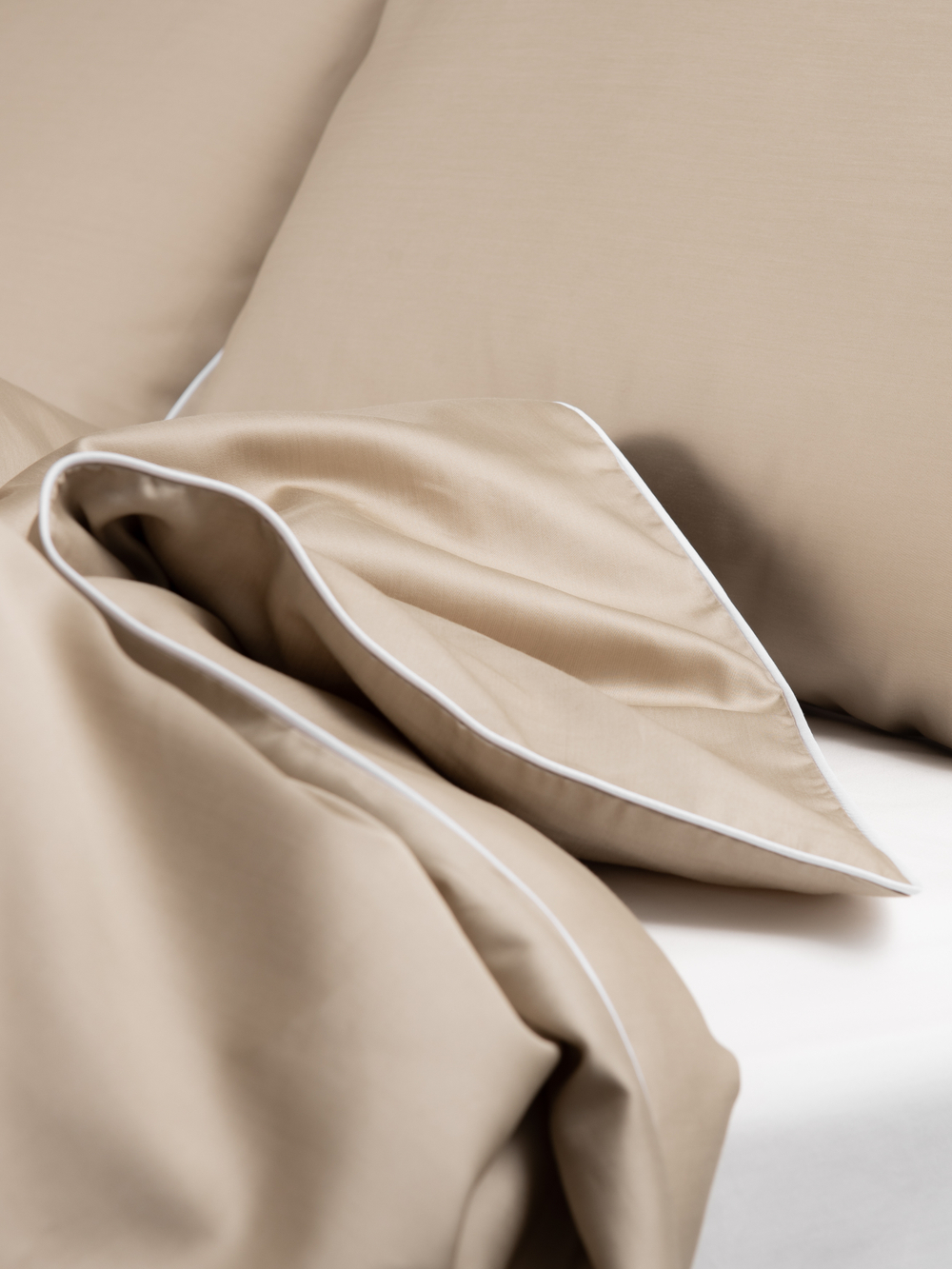 MOON Комплект постельного белья, сатин темно-бежевый